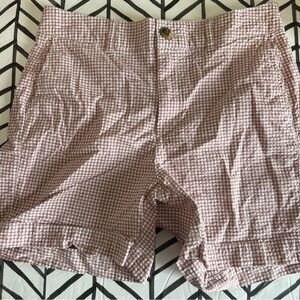 Old Navy Size 4 High Rise Pink and White Gingham Plaid Everyday Short